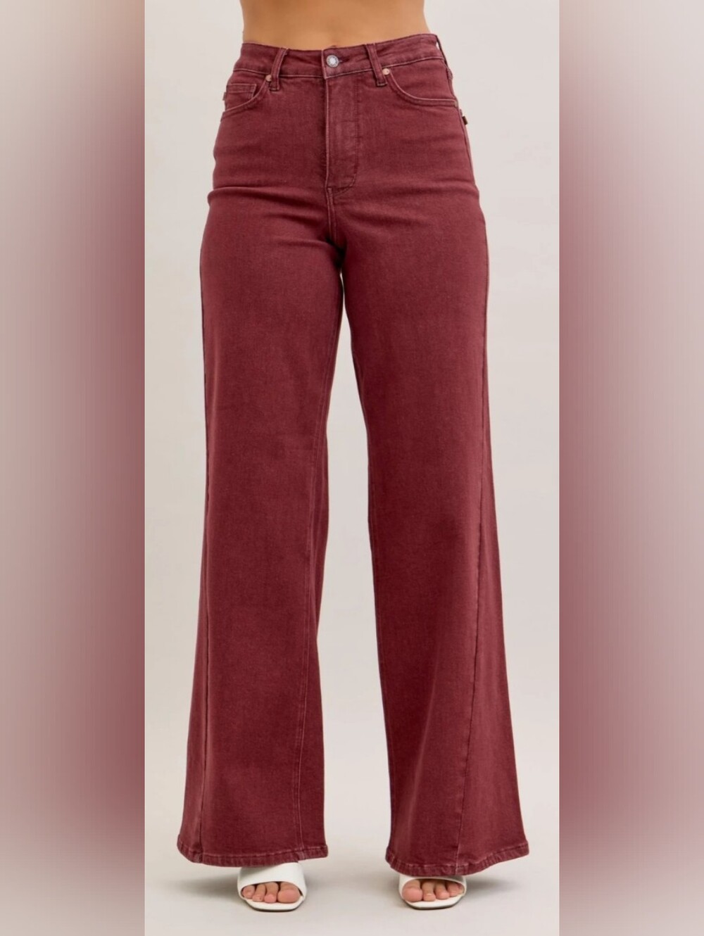 Judy Blue Burgundy Retro Wide Leg Sz.28x33